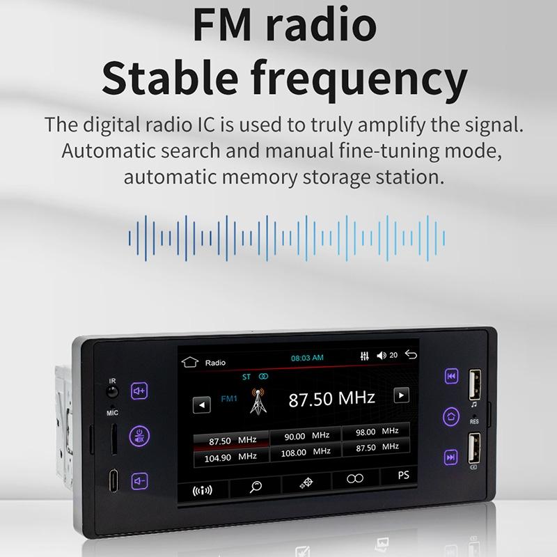 5 Inch Hd Touch Car Mp5 Inch Player W / Bluetooth Dual Usb Reversing Video Radio