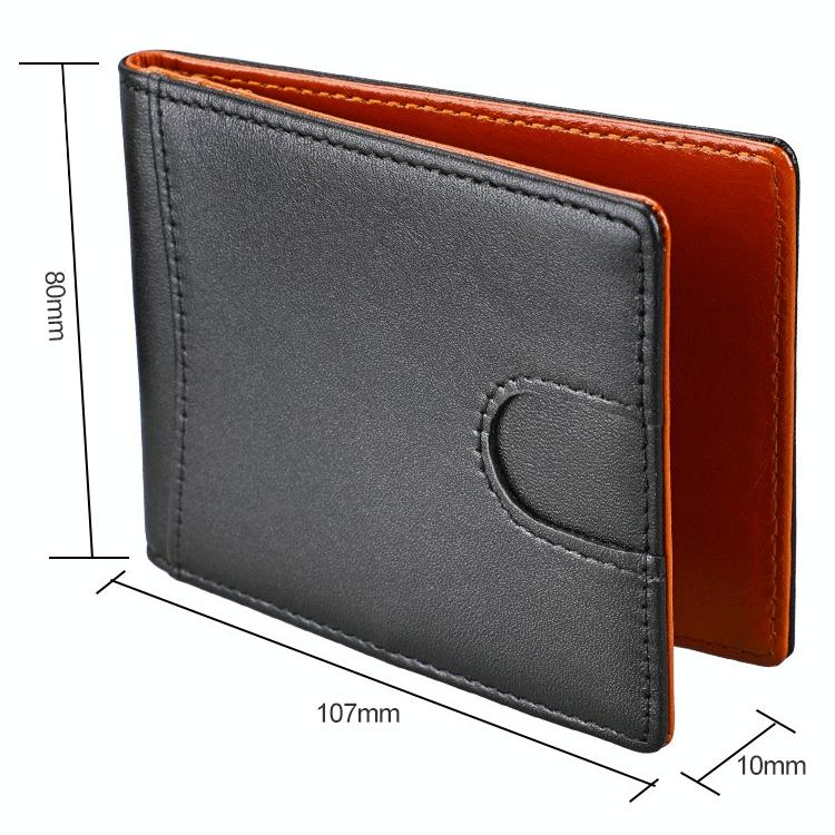 Mini Crazy Horse Leather Rfid Wallet - Antimagnetic