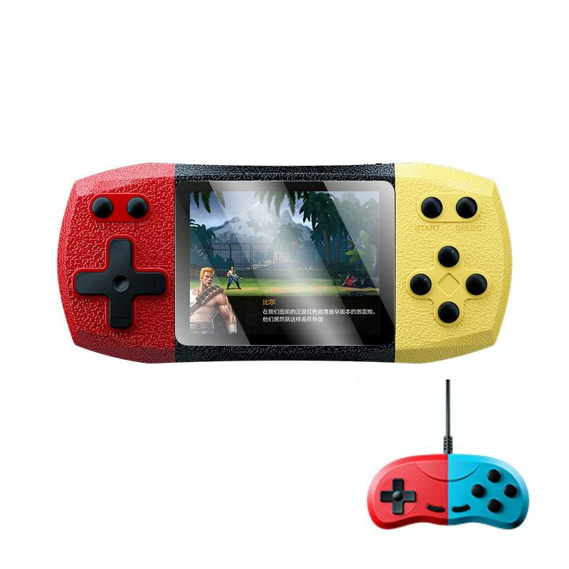 3 Horizontal Screen Pocket Console - 620 Games - Double Player - Red / Yellow