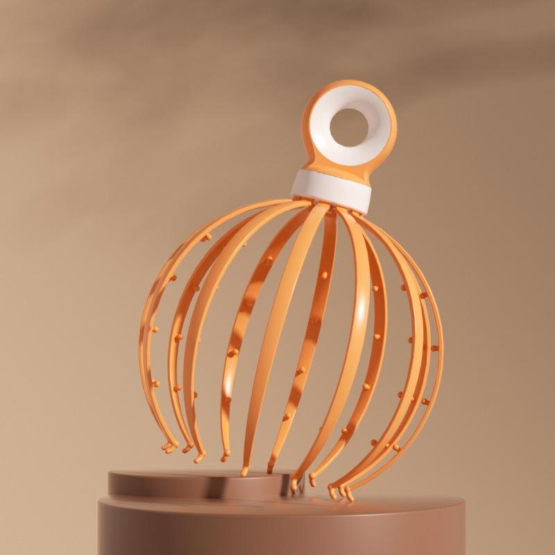 12-Claw Scalp Massager For Relaxation Yellow