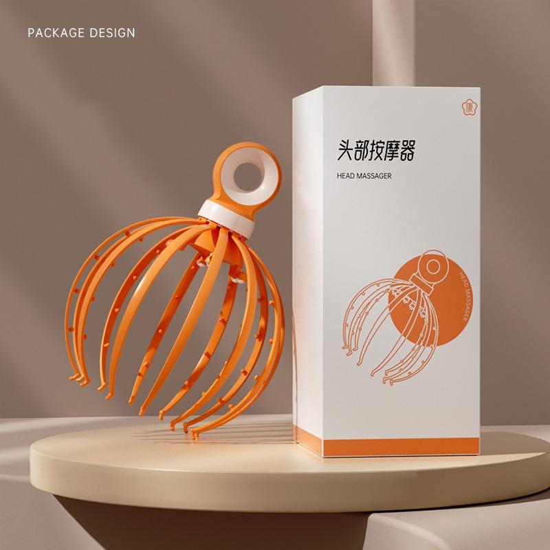 12-Claw Scalp Massager For Relaxation Yellow