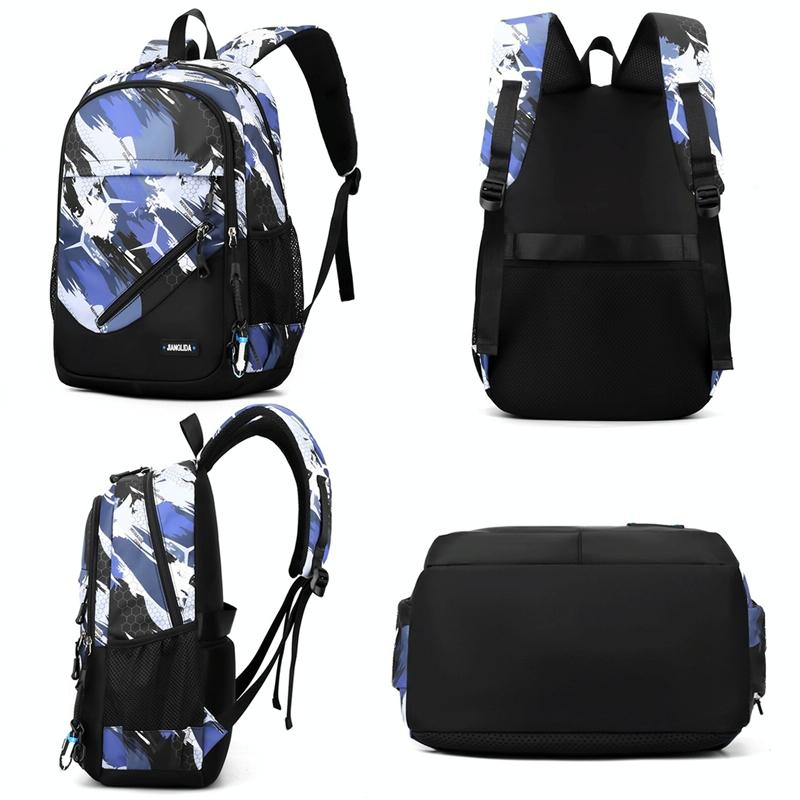 Lightweight 2-in-1 Backpack and Chest Bag for Men - Blue Football - Brown Football