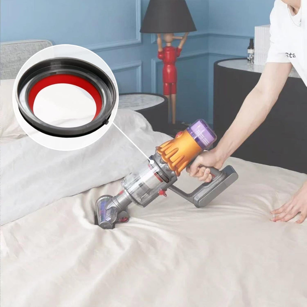 Vacuum Parts High Quality Replacement For Efficient Cleaning - For Dyson V11 Dust Bin Red Silicone Ring