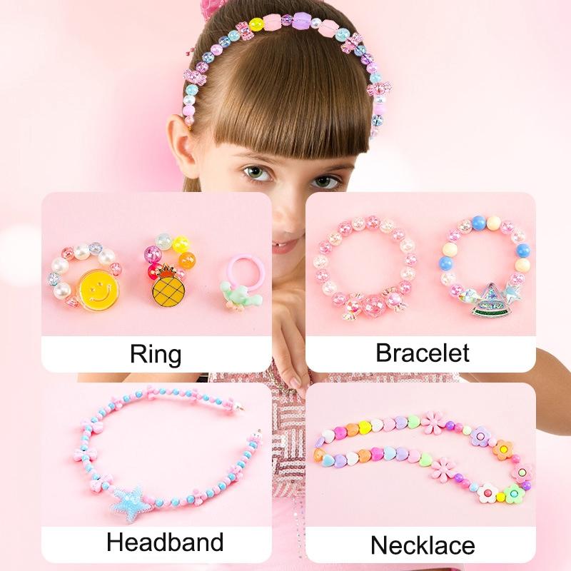 24 Grids Diy Beaded Jewelry Set For Kids