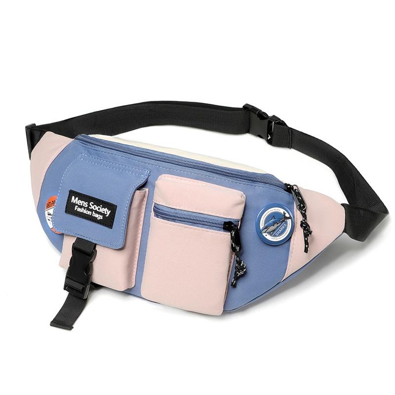 Lightweight Black Canvas Crossbody Backpack For Active Lifestyles - Blue