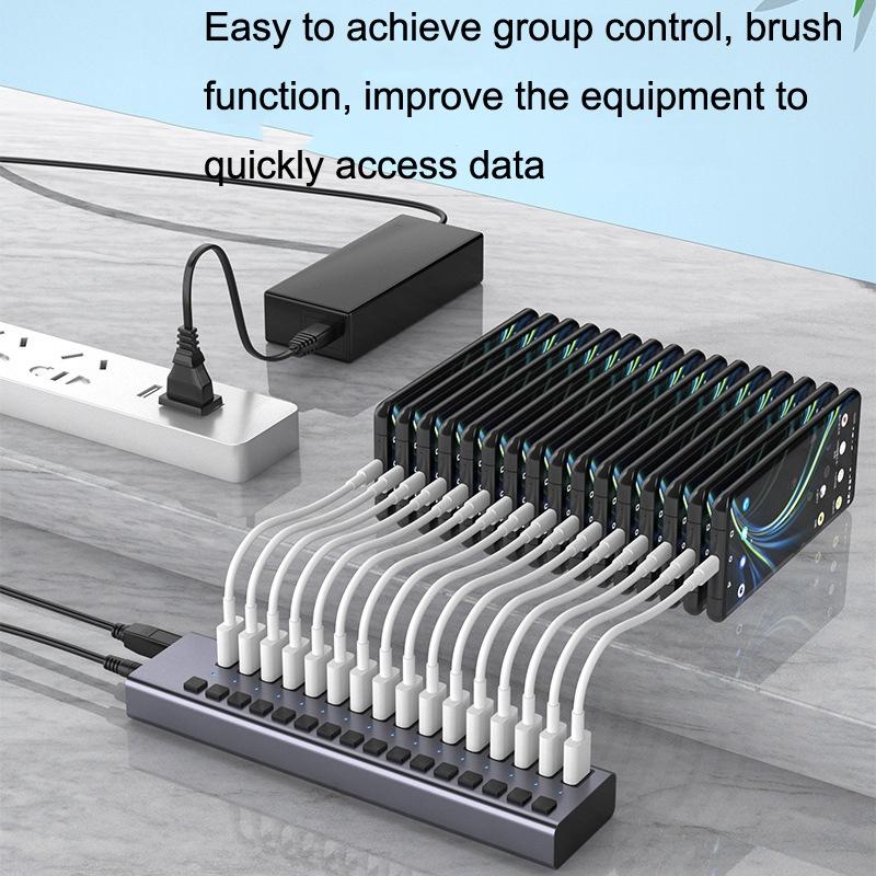 Aluminum Usb3.0 7-Port Docking Hub For Computer Camera