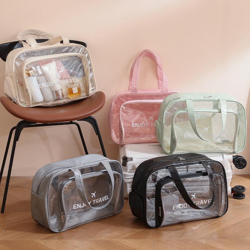 Beige Waterproof Beach Bag For Toiletries Cosmetics L For Swimming Travel - Beige No Shoe Warehouse