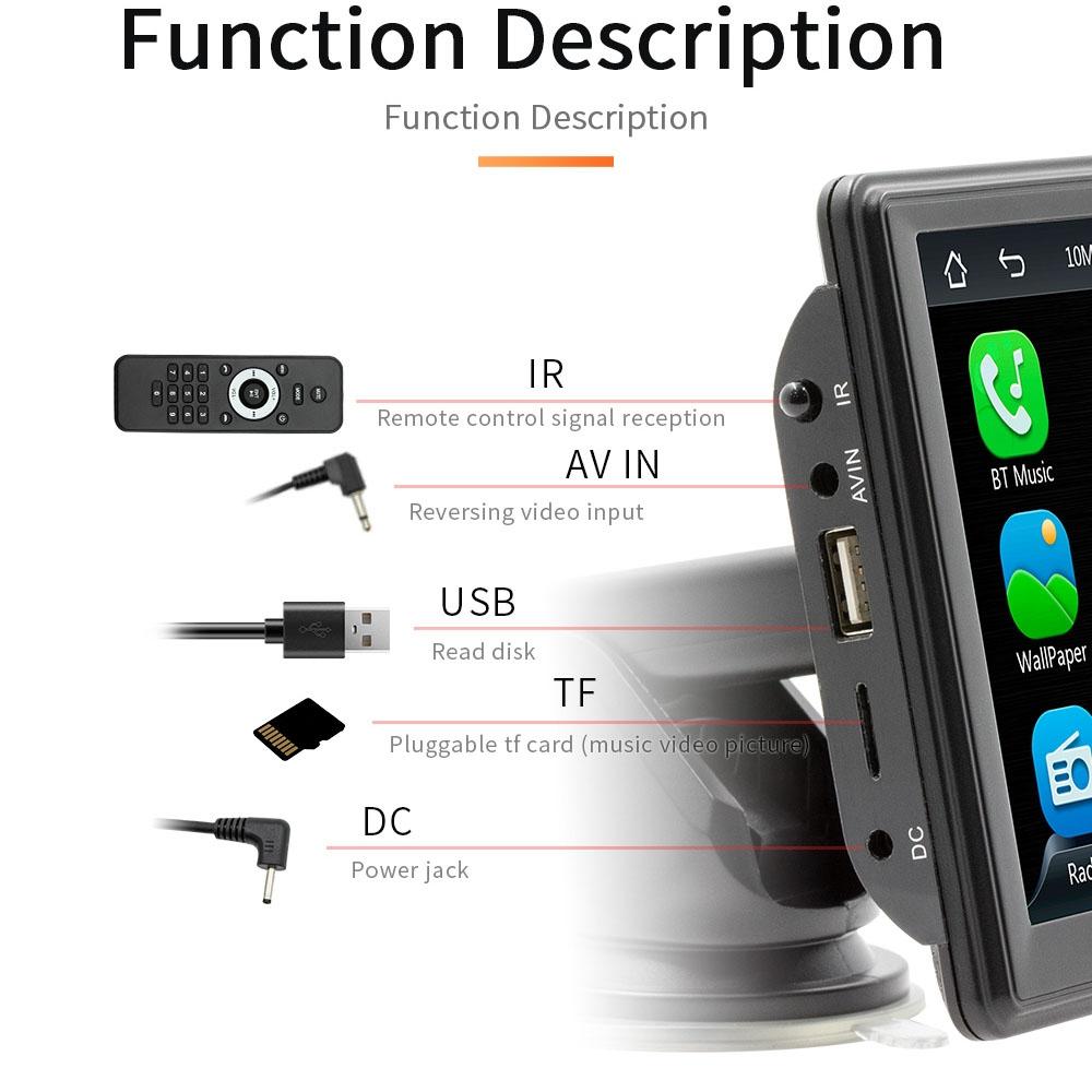 7 Inch Carplay Radio 1080P Touch Screen Mp5 Player