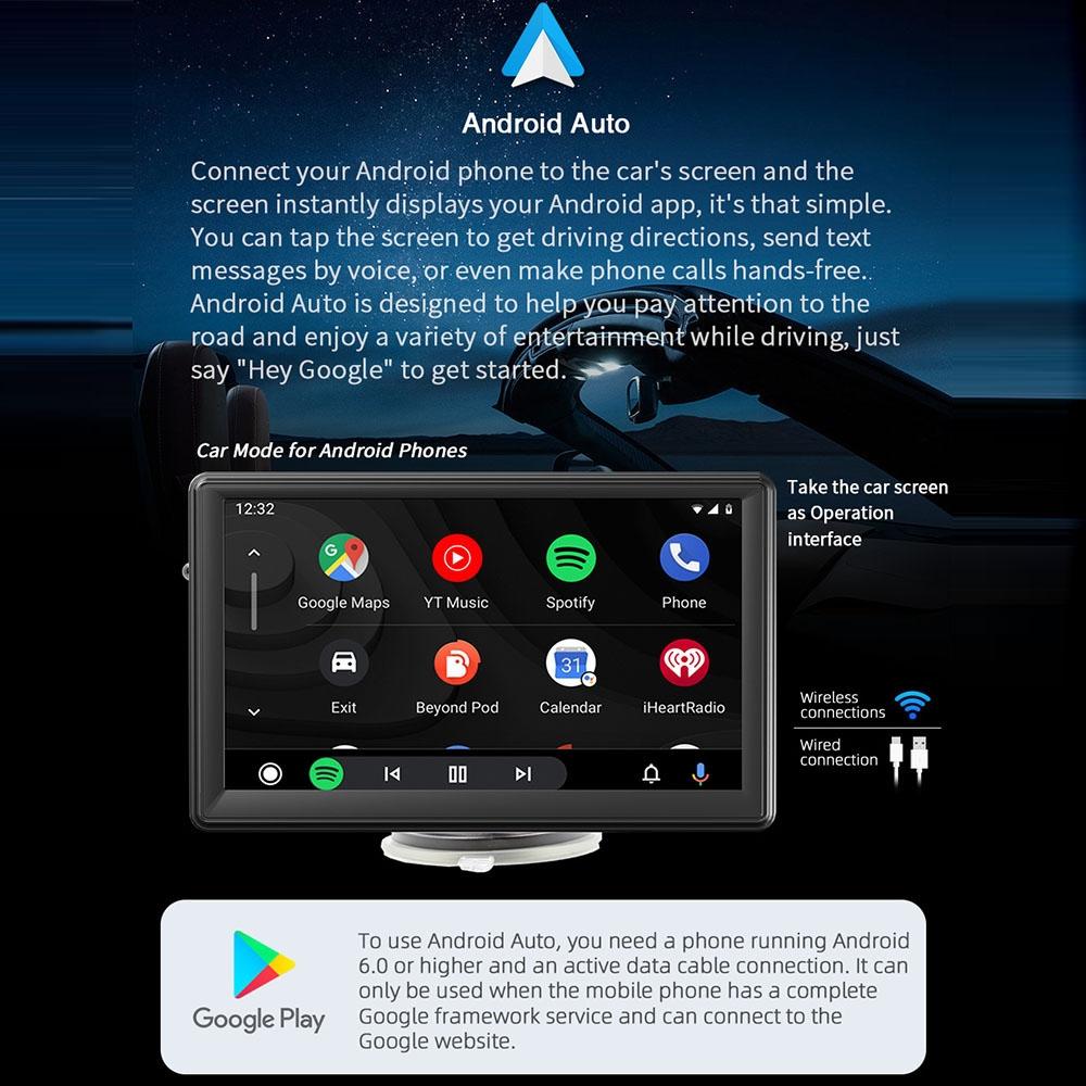 7 Inch Carplay Radio 1080P Touch Screen Mp5 Player