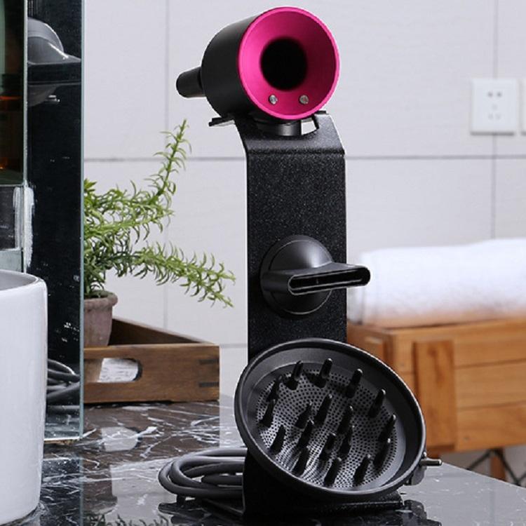 Universal Hair Dryer Stand No Drilling Black