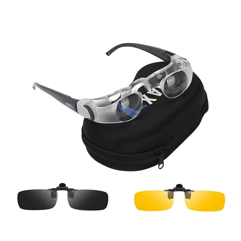 Adjustable Focus Fishing Telescope with Clip - Presbyopia &amp; Yellow / Gray