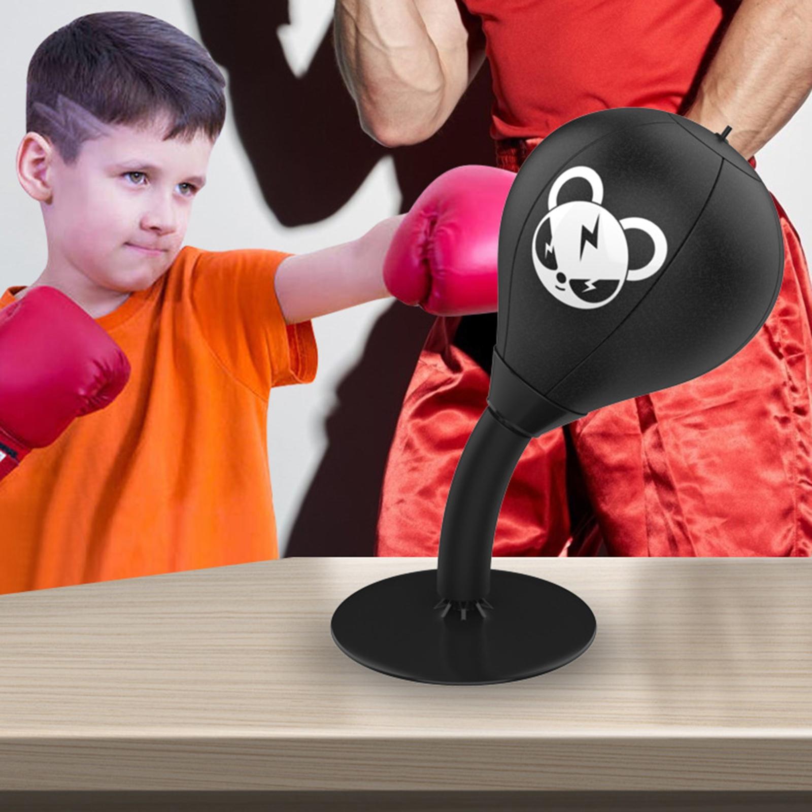 Desktop Speed Ball For Boxing Training - Bear Design With Gloves & Pump - Bear+Children Gloves+Pump