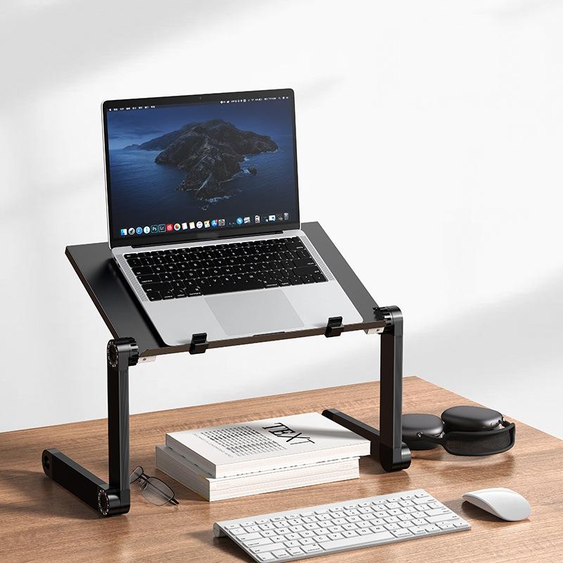Portable Folding Laptop Desk with Adjustable Height and Storage