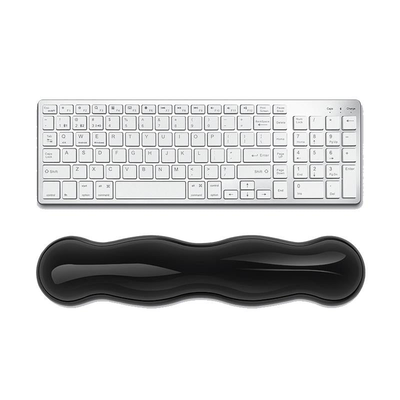 Large Green Silicone Keyboard Wrist Rest & Mouse Pad - Large Transparent Gray