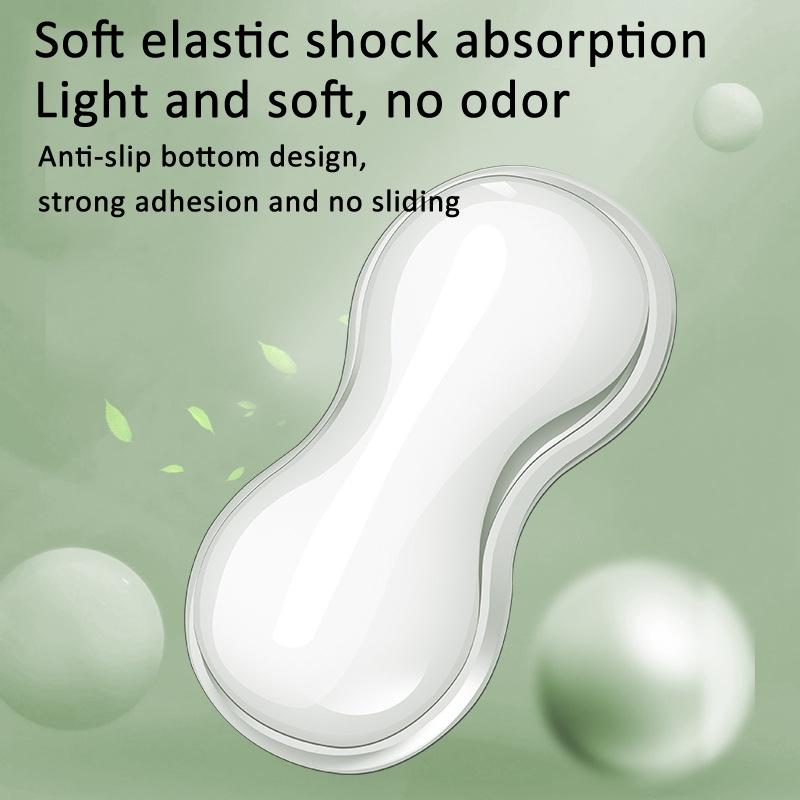 Large Green Silicone Keyboard Wrist Rest & Mouse Pad - Large Transparent Gray