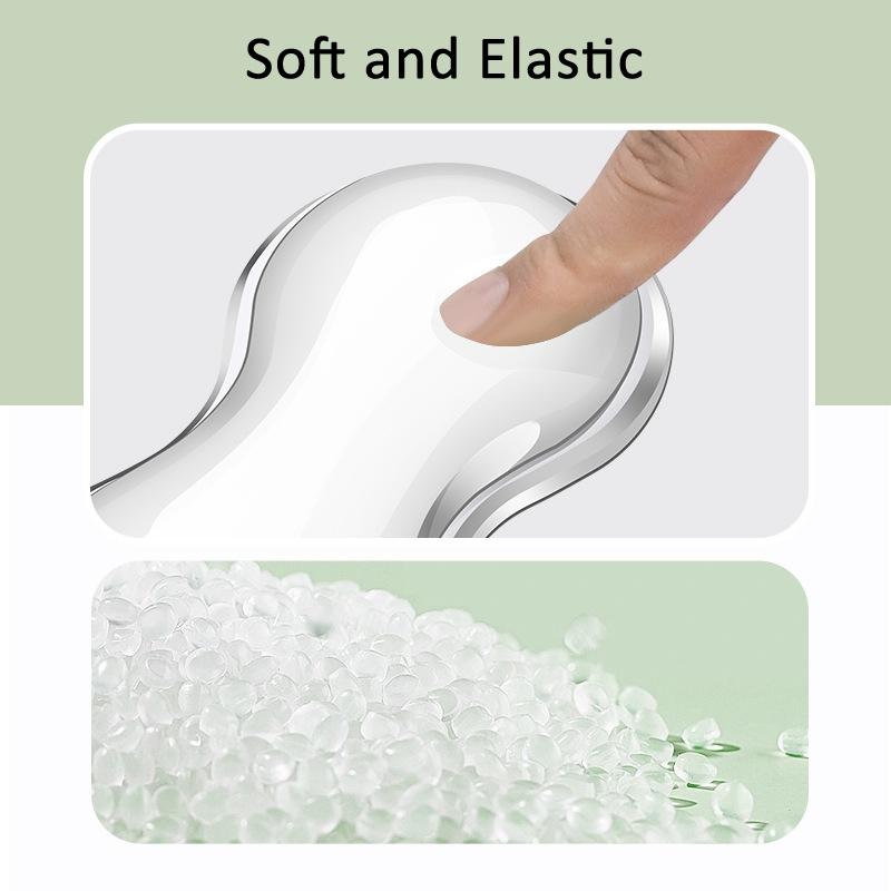 Large Green Silicone Keyboard Wrist Rest & Mouse Pad - Large Transparent Gray