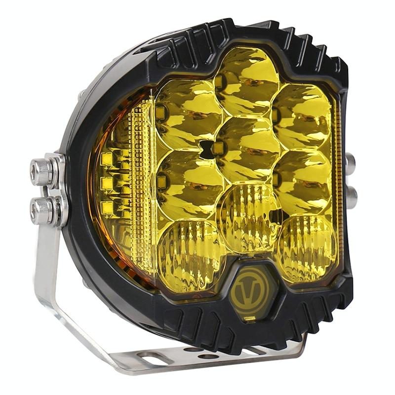 5 Inch Dc12V - 30V 5000Lm 6500K 50W Car Led Light On Three Sides Headlight For Jeep Wrangler Gold Light