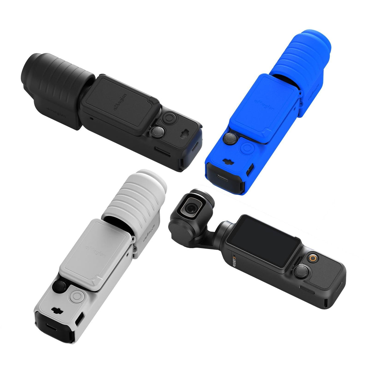 5-in-1 Silicone Case for Dji Pocket 3 Camera Accessories - 7 In 1 Blue