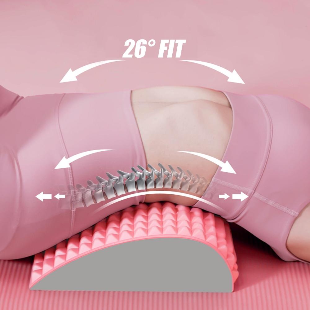 Blue Lumbar Massager For Spinal Stretching And Relaxation - Solid Colour Blue