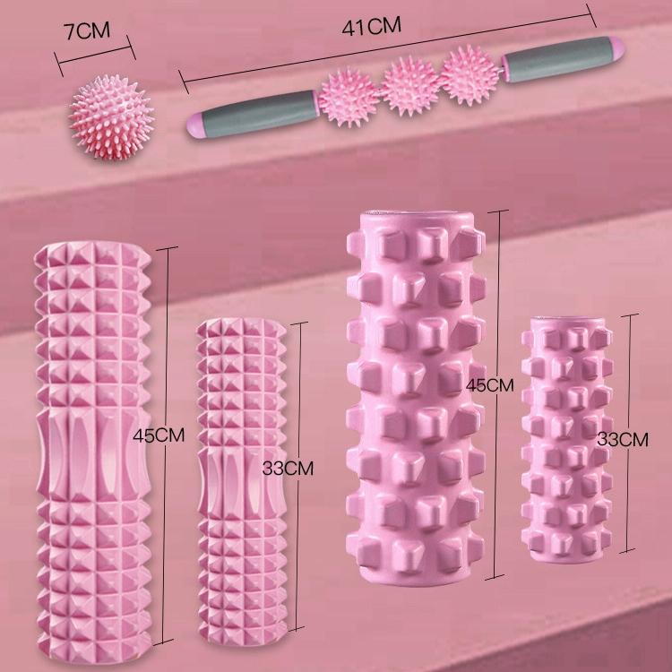 3-In-1 Eva Foam Roller Set For Muscle Relaxation 45Cm Length Purple