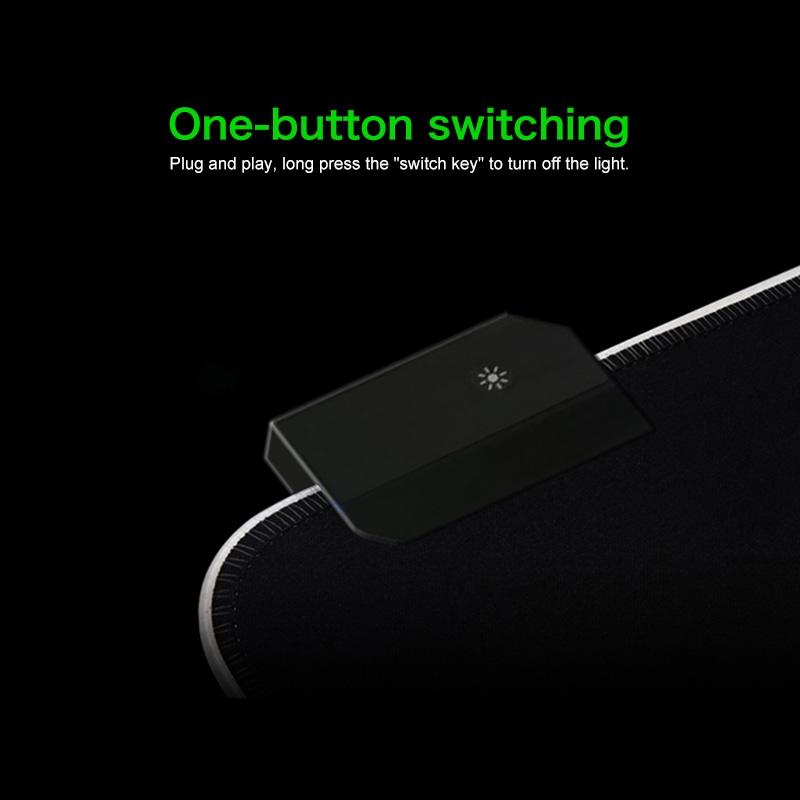 90 X 30Cm Illuminated Mouse Pad With Computer Monster Design