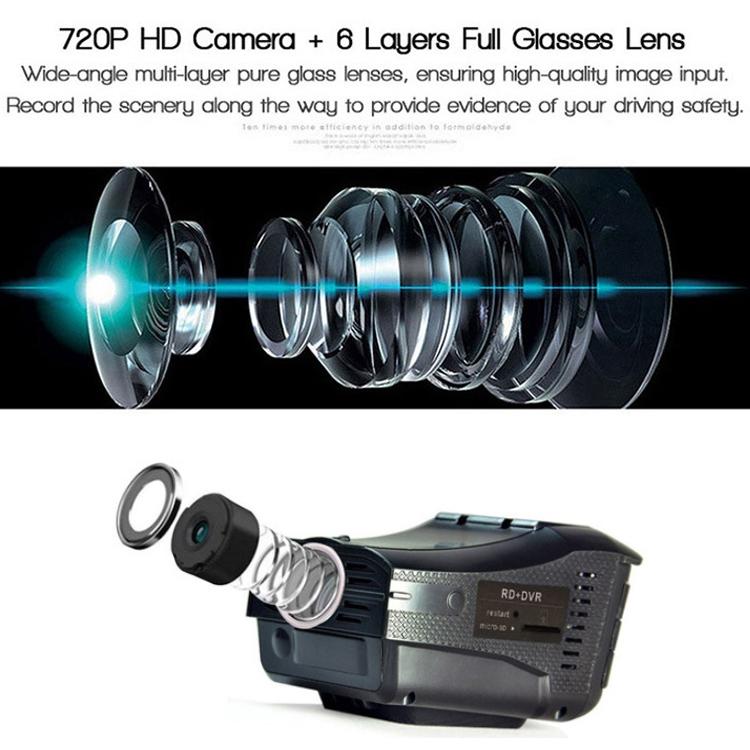 2-in-1 Electronic Dog Driving Recorder with Radar Warning