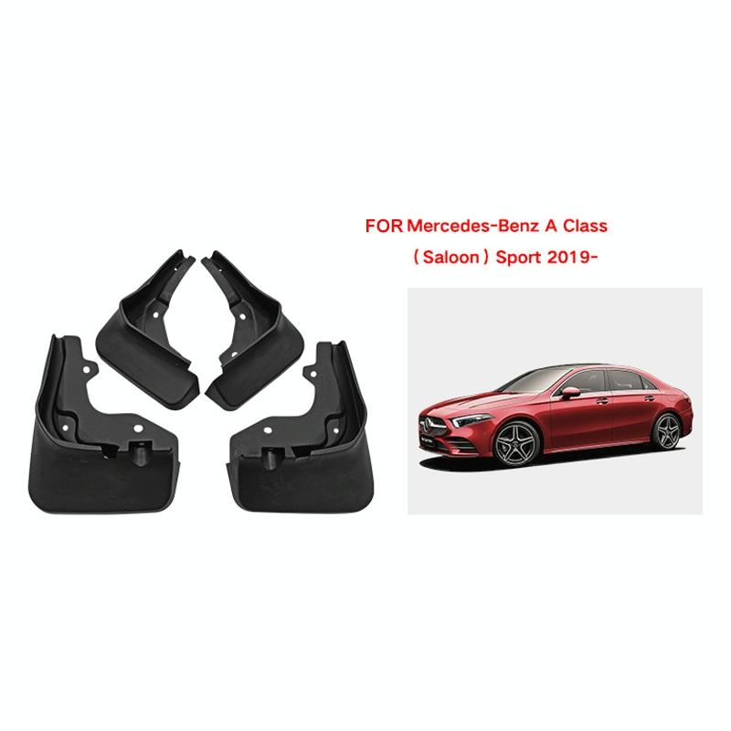 For Mercedes-Benz A-Class Sedan Sport 2019-2022 4Pcs / Set Car Auto Soft Plastic Splash Flaps Fender Guard