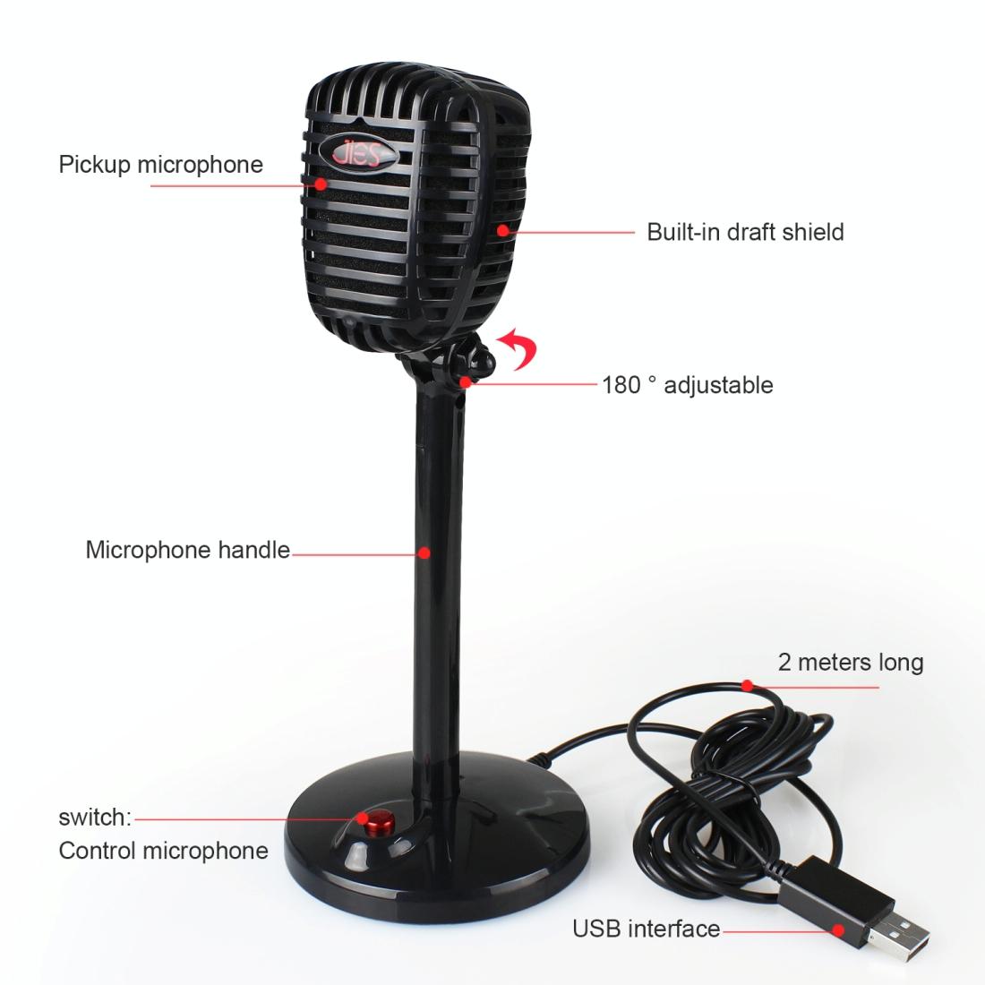 2.2M Usb Voice Chat Microphone - 360 Degree Rotatable For Video Conferencing