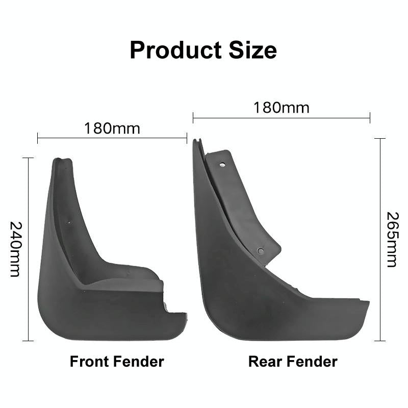 For Ford Fiesta 4Pcs / Set Car Auto Soft Plastic Splash Flaps Fender Guard