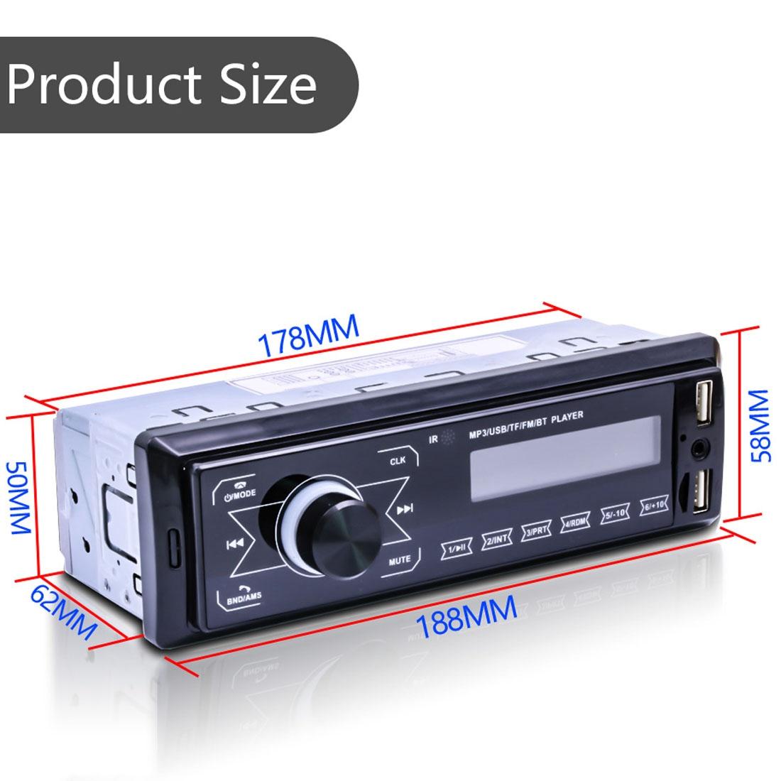 12V Car Radio Receiver Mp3 Player - Bluetooth Fm Usb Sd Card - Hands-Free Calling