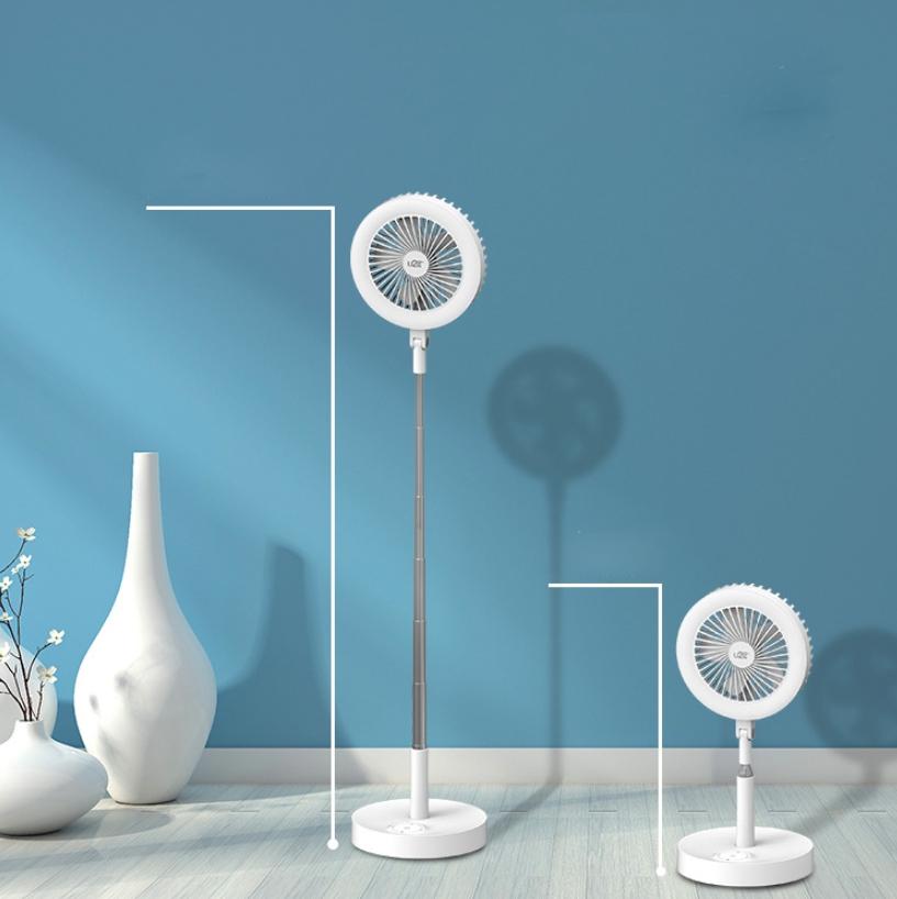 Multi-function Rechargeable Fan Lamp with Telescopic Bracket