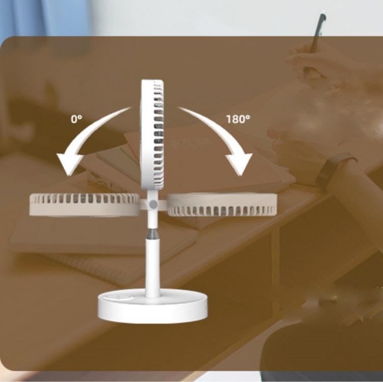 Multi-function Rechargeable Fan Lamp with Telescopic Bracket