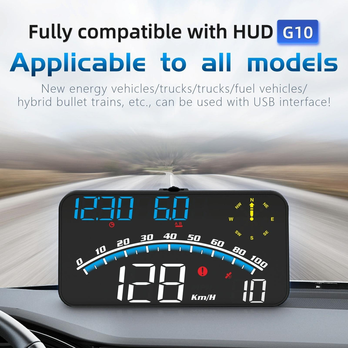 5.5 Inch Car Hud Gps Speedometer Odometer Projector