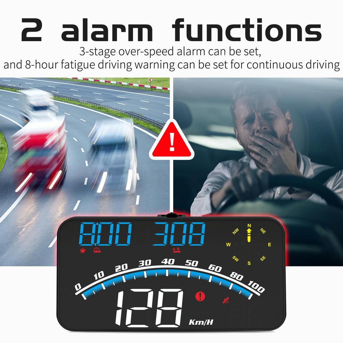 5.5 Inch Car Hud Gps Speedometer Odometer Projector