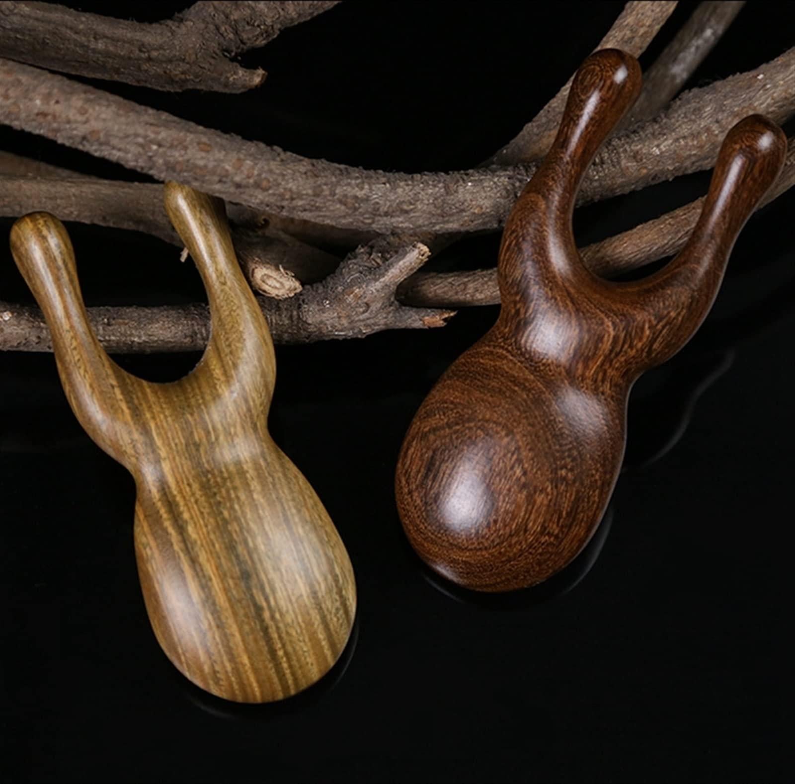 Solid Wood Massage Eye Scraping & Nose Massage Gold Sandalwood Random Colour