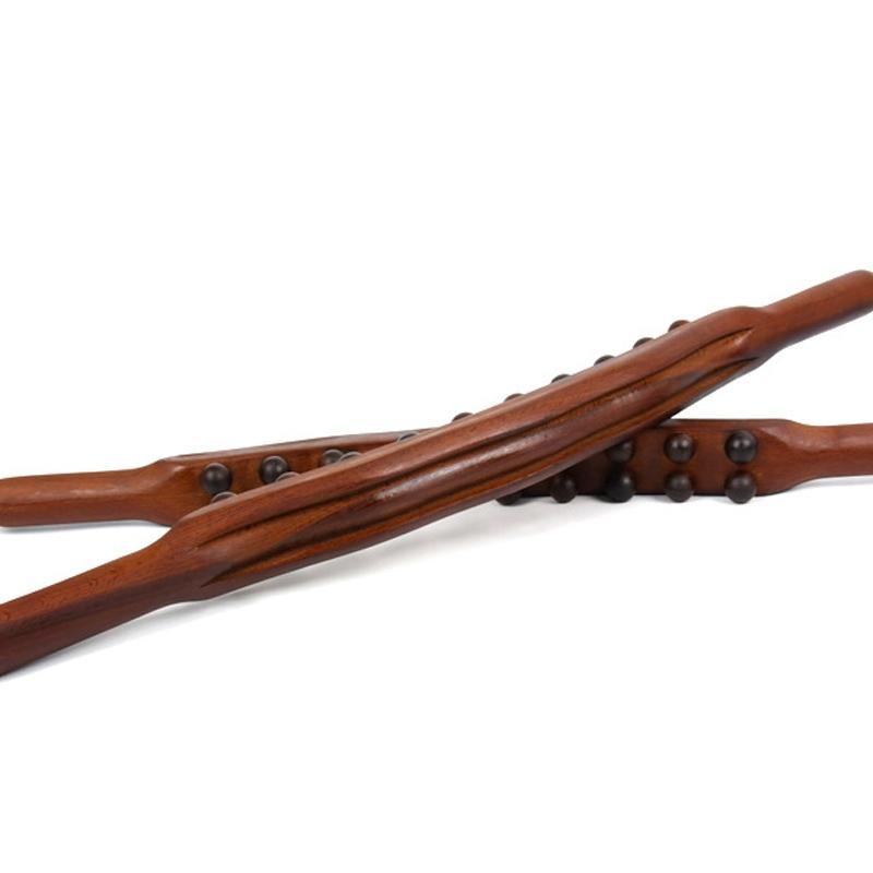 20-Bead Carbonized Massage Stick For Meridian Dredging