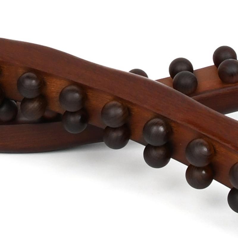 20-Bead Carbonized Massage Stick For Meridian Dredging