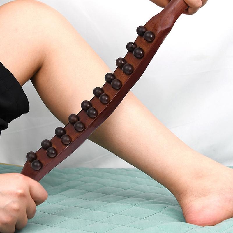 20-Bead Carbonized Massage Stick For Meridian Dredging