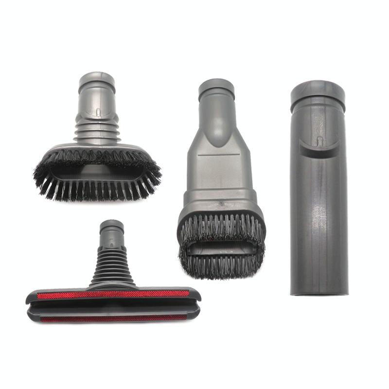 4-in-1 Round Stiff Bed &amp; Connector Brush Kit for Dyson Vacuum