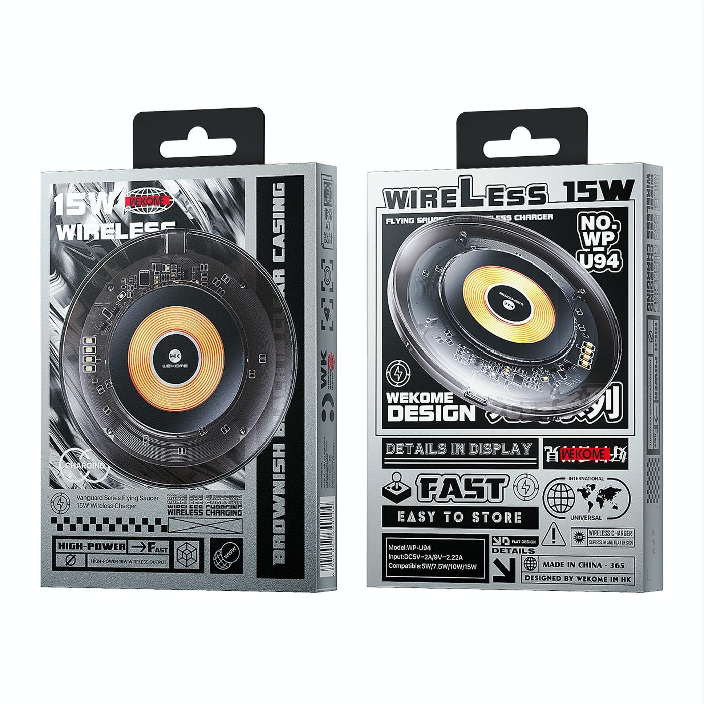 15W Desktop Wireless Charger Sleek Design