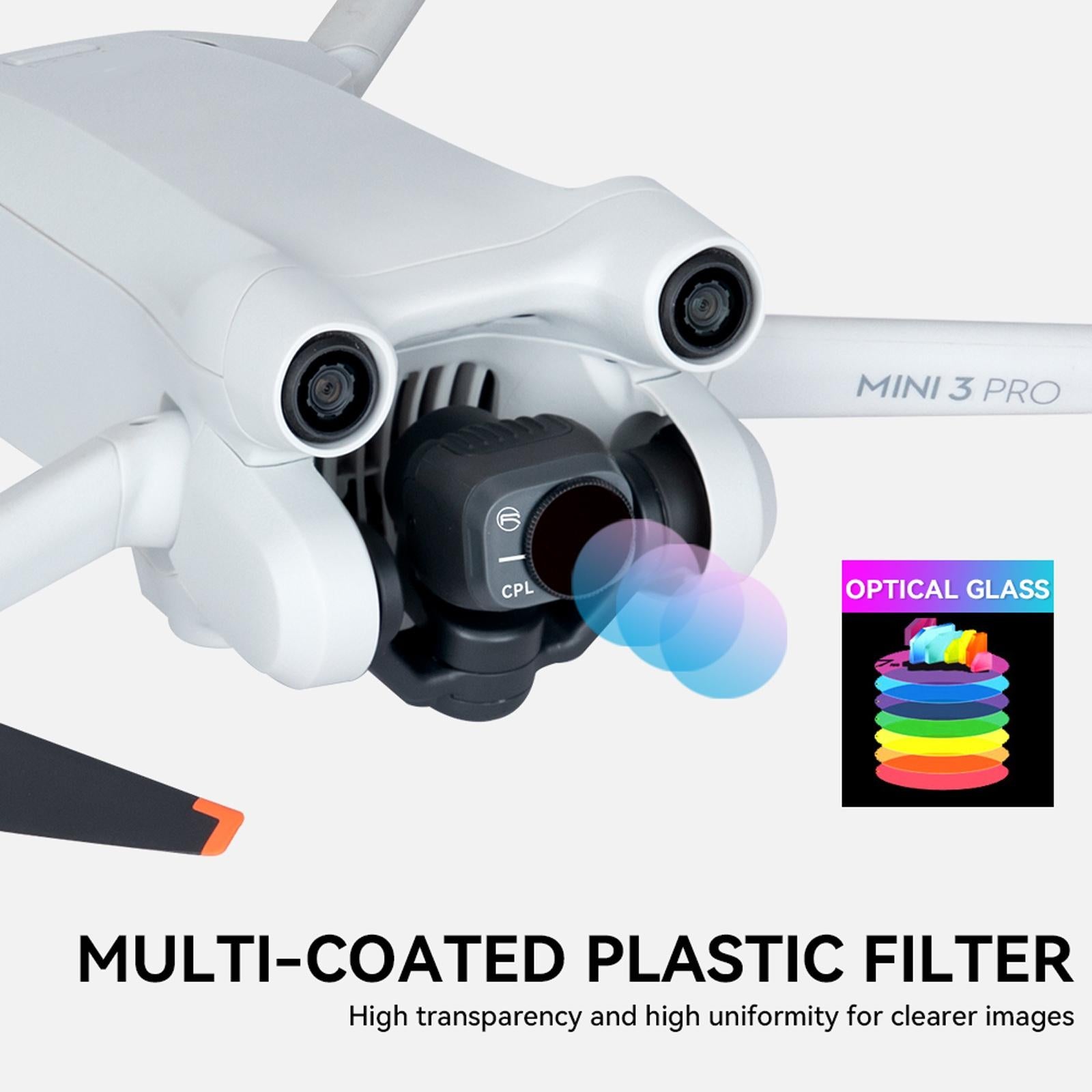 Essential Pl Filters for Dji Mini 3 Pro Drone - 6 In 1 Uv+Cpl+Nd/Pl 8/16/32/64