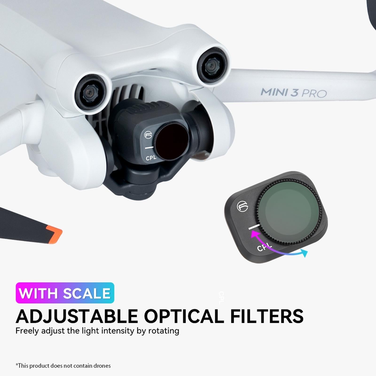 Essential Pl Filters for Dji Mini 3 Pro Drone - 6 In 1 Uv+Cpl+Nd/Pl 8/16/32/64