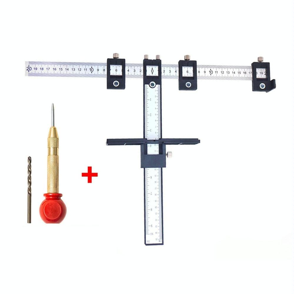 Woodworking Punch Locator for Cabinet Doors - Black Handle Set