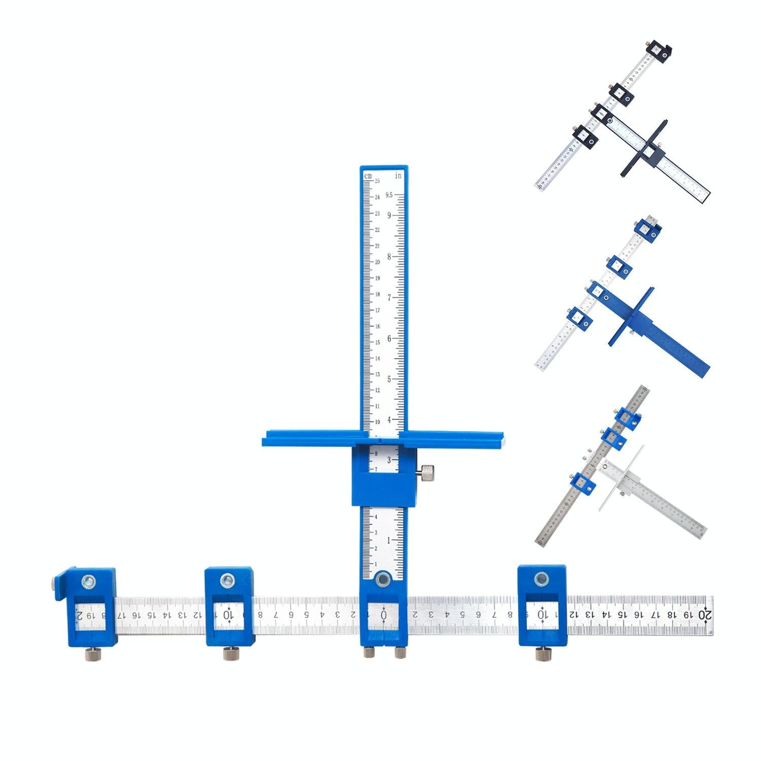 Woodworking Punch Locator for Cabinet Doors - Black Handle Set