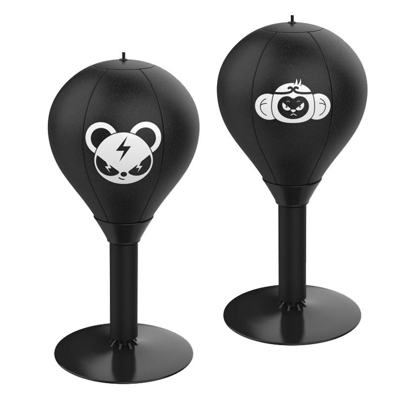 Desktop Speed Ball For Boxing Training - Bear Design With Gloves & Pump - Monkey+Children Gloves+Pump