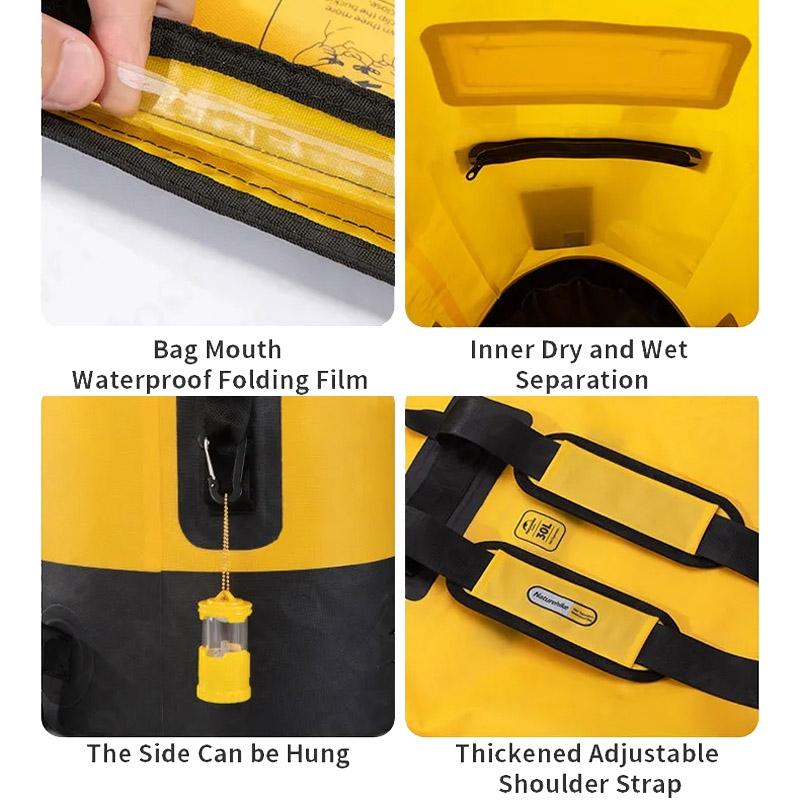 Waterproof Bag For Outdoor Water Activities 20L Khaki - 40L Yellow