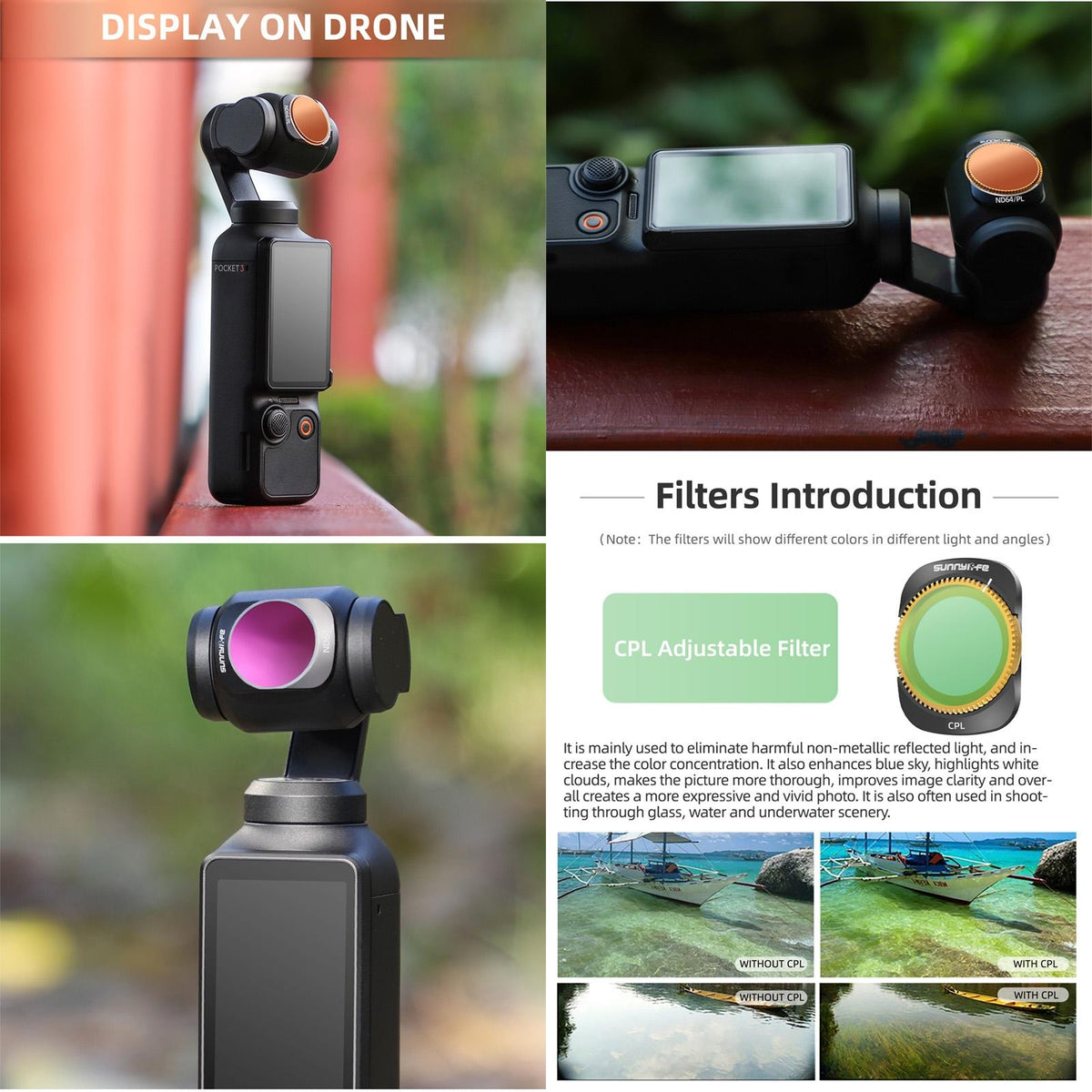 Dji Pocket 3 Camera Lens Filter - Nd256