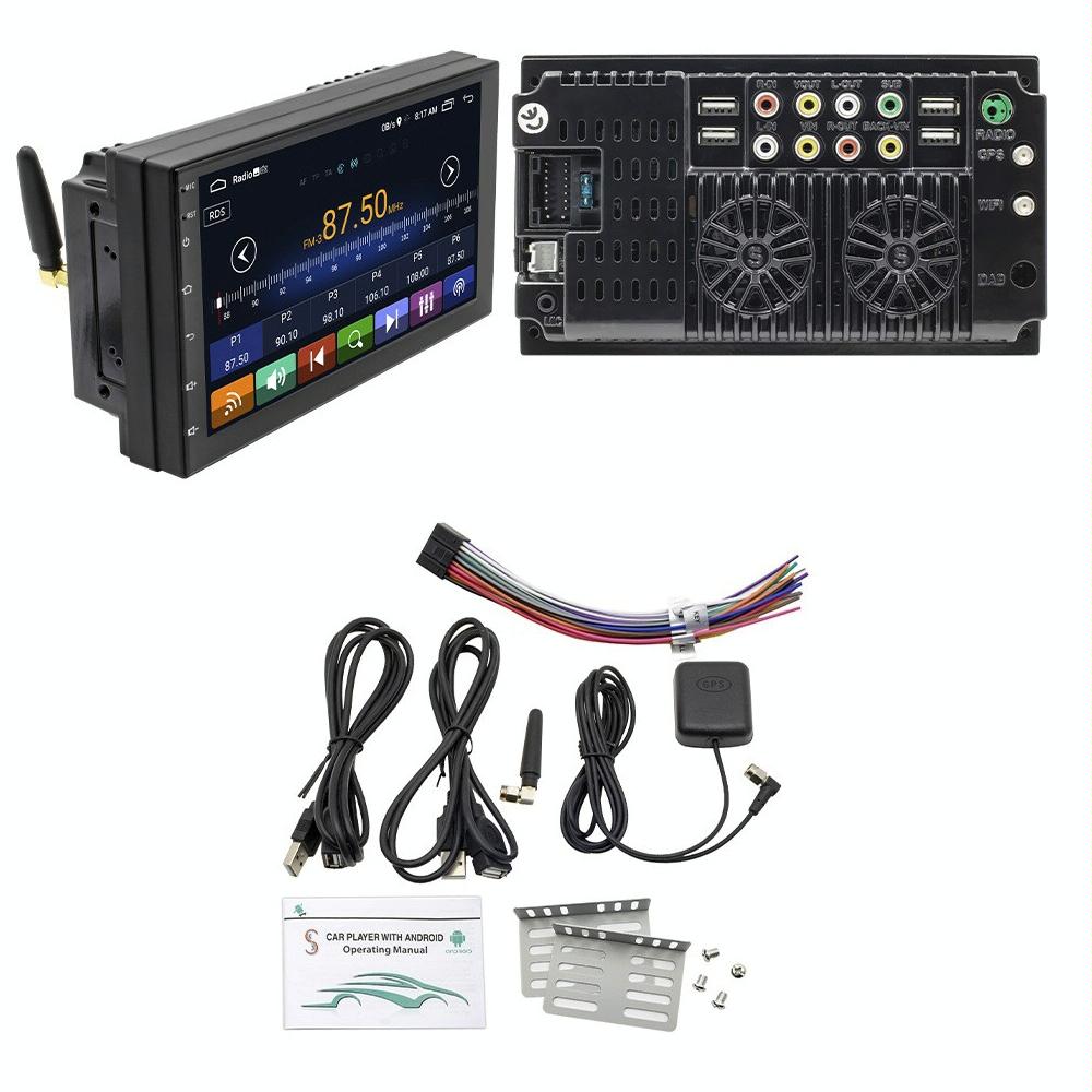 7 Inch Ips Car Android Player Gps Navigation Bluetooth Fm Wifi Steering Wheel Control