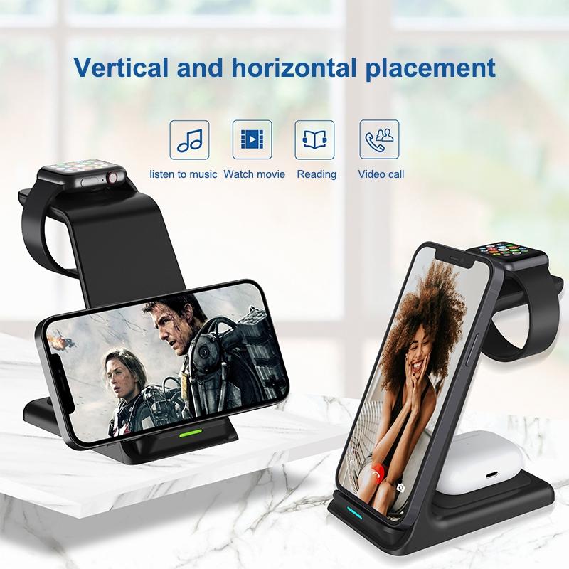 3 In 1 Wireless Charger For Iphone Airpods And Apple Watch