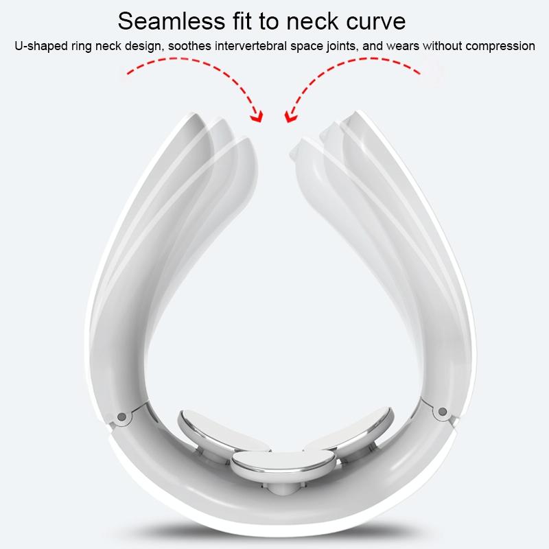 Rechargeable Electric Neck Massager Intelligent Pulse Shock Home Use